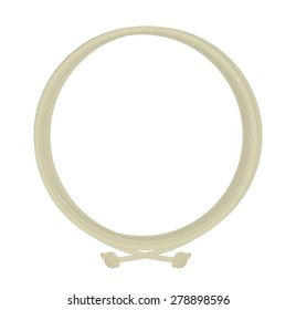 Round rope node frame. Color vector clip art illustrations isolated on white 