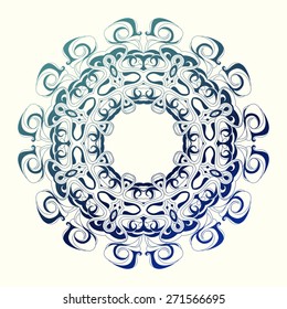 Round rosette. Circular pattern.