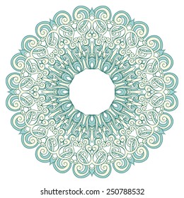 Round rosette. Isolated on white background.