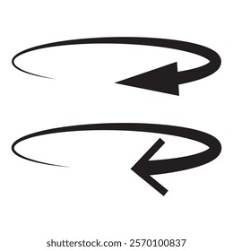 Round and Rotation arrow icon with angle 45, 90, 180, 360 degrees vector illustration. angles of turn swivel icon 45 to 360 degrees icon. 333