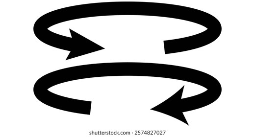 Round and Rotation arrow icon with angle 45, 90, 180, 360 degrees vector illustration. angles of turn swivel icon 45 to 360 degrees icon. eps 10.