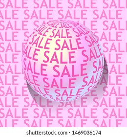 round sale globe banner vector illustration