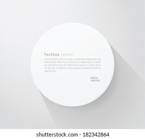 Round scalable minimal text box eps10 vector for cover design, web page banner, layout, infographics 