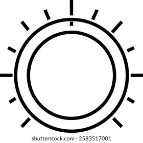 Round scale and controller volume level knob icon, analogue knobs level control isolated on transparent background, regulator, controller, adjustor, damper, rotating, turning, turn on off, rotative