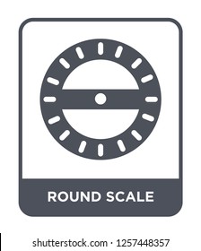 round scale icon vector on white background, round scale trendy filled icons from Measurement collection, round scale simple element illustration