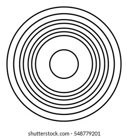 Round schedule icon. Outline illustration of round schedule vector icon for web