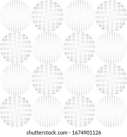 Runde Scott Circle Abstrakte Nahtlose Muster. Circle White abstrakter, nahtloser geometrischer Hintergrund. Kunststil kann in Cover-Design, Buchdesign, Poster, CD-Cover, Flyer, Website verwendet werden. Vektorillustration.