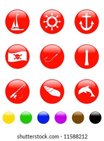 Round sea icon