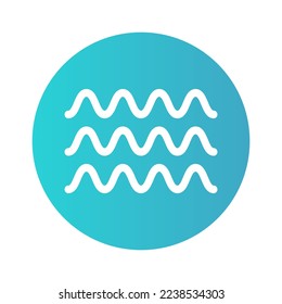 Round sea wave symbol. Ocean. Vector.