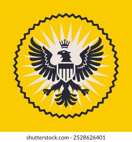 round seal with eagle. put a seal in a document