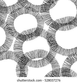 Round seamless pattern in vector.