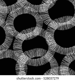 Round seamless pattern in vector.