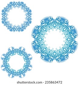 A round set of ornaments. Illustration, vector