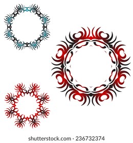 A round set of ornaments. Illustration, vector