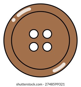 Round Sewing Button vector illustration isolated
