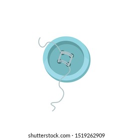 round sewn button vector illustration