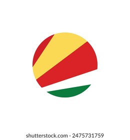 Runde Seychellen Flagge Emblem Design Element