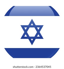 Round Shape 3D Button National Flag of Israel | Background Flag
