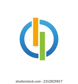 Imagen vectorial del logotipo de negocios abstracto de forma redonda
