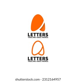 round shape abstract letter a logo template