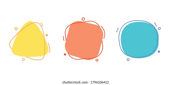 Round Shape, Round Abstract Vector Set, Round Oblong Shape Set, Trendy Circle, Modern Banner, Abstract, Blob, Geometric Vector Graphic Circle Elements Illustration Background for Sale Signs, Vector