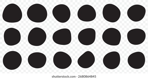 Forma redonda, Conjunto de vetores abstrato redondo, Conjunto de formas oblongas redondas, Círculo na moda, Banner moderno, abstrato, blob, elemento gráfico vetorial geométrico do círculo Elementos Ilustração Plano de fundo para sinais de venda, vetor