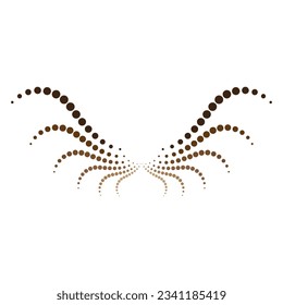Round shape bird wing illustration logo