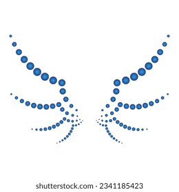 Round shape bird wing illustration logo