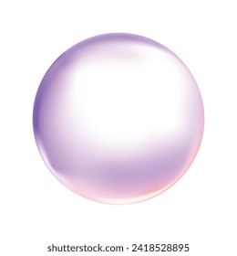 round shape colored soap bubbles on white background.