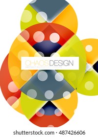 Round shape elements composition. Abstract vector background