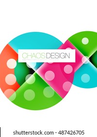 Round shape elements composition. Abstract vector background