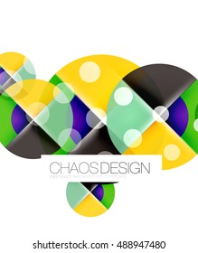 Round shape elements composition. Abstract vector background