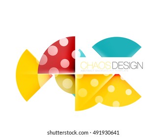Round shape elements composition. Abstract vector background