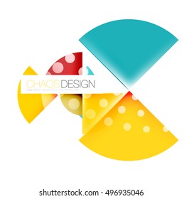 Round shape elements composition. Abstract vector background