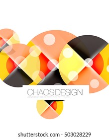 Round shape elements composition. Abstract vector background