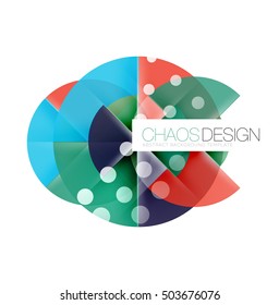 Round shape elements composition. Abstract vector background