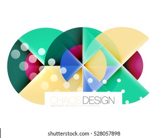 Round shape elements composition. Abstract vector background