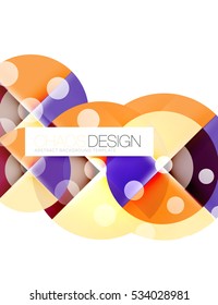 Round shape elements composition. Abstract vector background