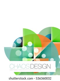 Round shape elements composition. Abstract vector background
