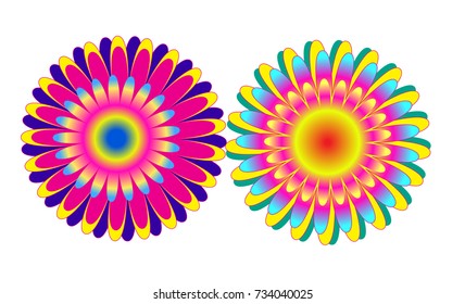 Round Shape Firework  colorful Design 