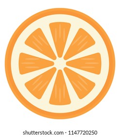 
A round shape fruit having citric juice inside, orange 

