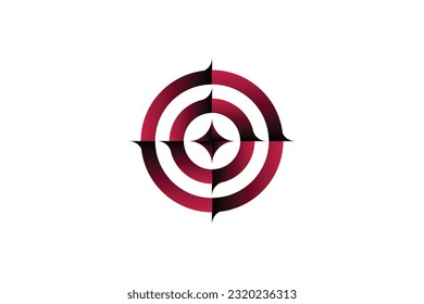 round shape  with gradient color in white background