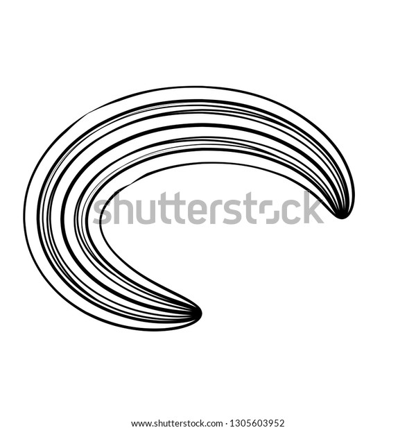 Round Shape Half Circle Design Element Stock Vector Royalty Free