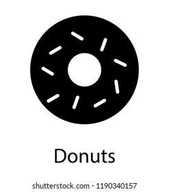 Round shape ice cream for eating is donut