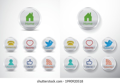 round shape icon social media