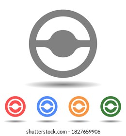 Round shape icon vector isolated