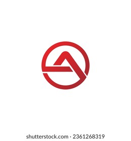 Forma redonda de la imagen vectorial del logotipo inicial de la empresa
