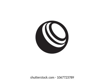 Round shape logo, circle logo with Abstract swirl lines vector with circle background
