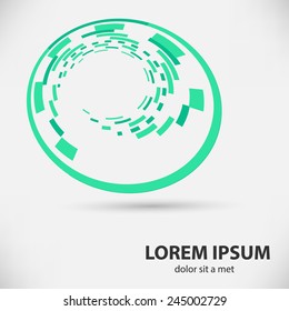 Round shape. Logo design. Circles of lines. Vector illustration.
