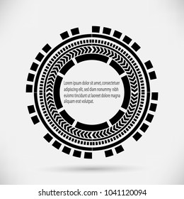 Round shape. Logo design. Vector illustration.